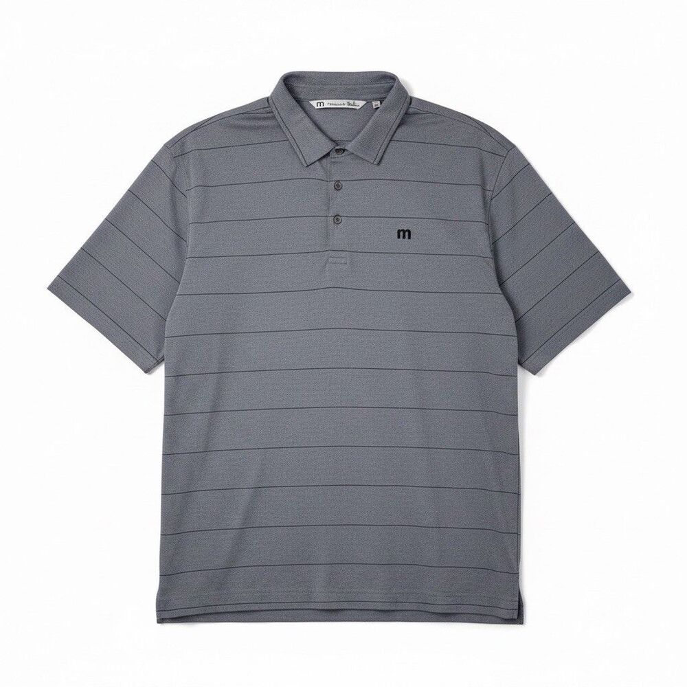 Travis Mathew Golf Polo Shirt Top Athleisure Athletic Gray XXL